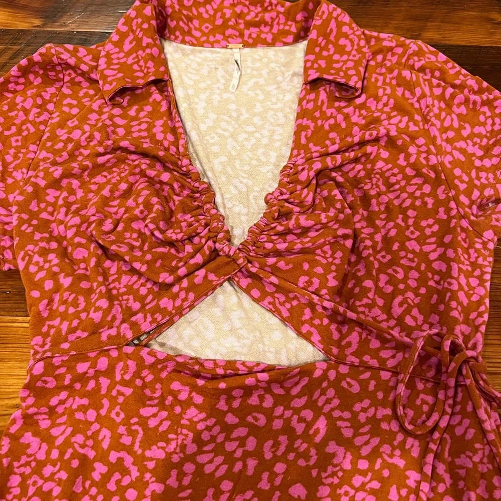 Free People Red Dress Size XL Baby Doll Summer Womens.